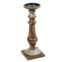 Κηροπήγιο PIG221 23cm Brown-Grey Espiel Ξύλο