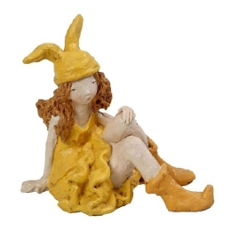 Διακοσμητικό Αγαλματίδιο ZAX205 17x19x12cm Yellow Espiel Πολυρεσίνη