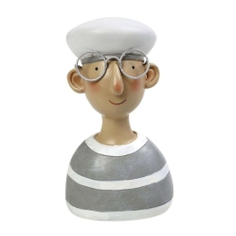 Διακοσμητικό Αγαλματίδιο Ναύτης MT2746K2 9x7x16,5cm Grey Espiel Πολυρεσίνη
