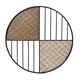 Διακοσμητικό Τοίχου ICY332 Φ61cm Black-Beige Espiel Μέταλλο