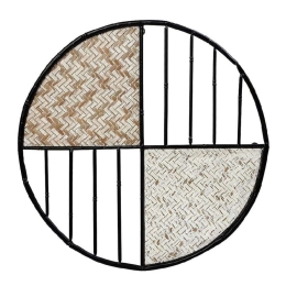 Διακοσμητικό Τοίχου ICY333 Φ46cm Black-Beige Espiel Μέταλλο