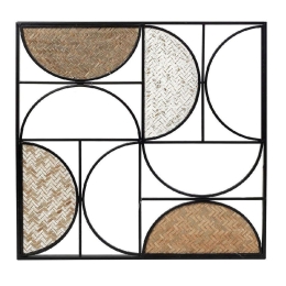 Διακοσμητικό Τοίχου ICY335 51,5x1,5x51,5cm Black-Beige Espiel Μέταλλο
