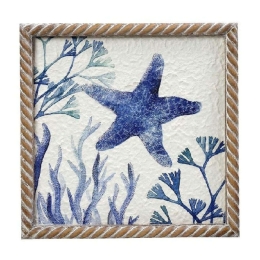 Διακοσμητικό Τοίχου Seaworld ICY314 32x3,8x32cm Blue Espiel Ξύλο