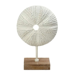 Επιτραπέζιο Διακοσμητικό Αχινός ICY305 25,5x10x38,5cm White Espiel Μέταλλο,Ξύλο