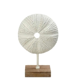 Επιτραπέζιο Διακοσμητικό Αχινός ICY306 20,5x10x31,5cm White Espiel Μέταλλο,Ξύλο