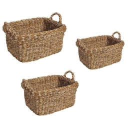 Καλάθι (Σετ 3Τμχ) Seagrass KAG103 50x42x34cm Natural Espiel Seagrass