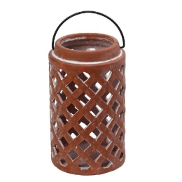 Φανάρι ERT338 12,5x12,5x20,5cm Terracotta Espiel Κεραμικό