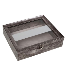 Διακοσμητικό Κουτί Με Καπάκι MAF219 30x26x6cm Silver Espiel Πολυρεσίνη