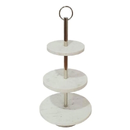 Ορντεβιέρα 3 Θέσεων GET401 28-23-18x53,5cm White Espiel Μάρμαρο