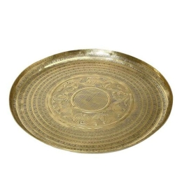 Πλατώ Σερβιρίσματος Pandora LAK413K2 Φ34cm Gold Espiel Αλουμίνιο