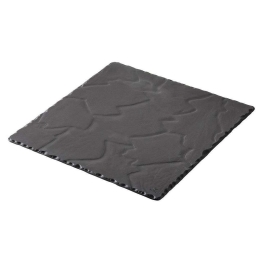 Πιατέλα Σερβιρίσματος Basalt RV641004K6 25x25x0,7cm Black Espiel Πορσελάνη