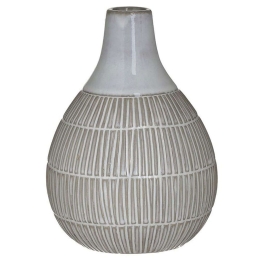 Βάζο Διακοσμητικό Αντικέ 3-70-498-0058 Φ15x20cm White-Gold Inart Κεραμικό