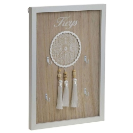 Κλειδοθήκη 6-70-151-0097 26x2x36cm Natural-White Click Ξύλο