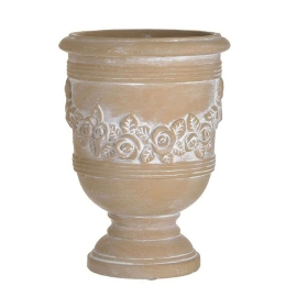 Διακοσμητικό Βάζο Αντικέ 3-70-456-0171 Φ19x27cm Beige Inart Τσιμέντο