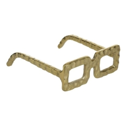 Διακοσμητικά Γυαλιά 3-70-062-0095 16x15x5cm Gold Inart Μέταλλο