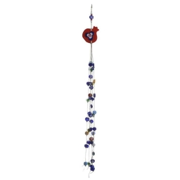 Διακοσμητικό Τοίχου Ρόδι 3-70-344-0041 10x2x90cm Multi Inart Γυαλί