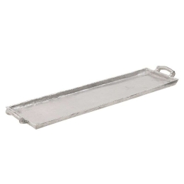 Διακοσμητικός Δίσκος 3-70-985-0033 81x21x6cm Silver Inart Μέταλλο