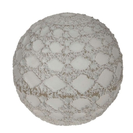Διακοσμητική Μπάλα 3-70-932-0134 Φ10x10cm White Inart Πολυρεσίνη