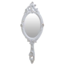 Καθρέπτης Χειρός 3-95-446-0006 11x2x30cm White Inart Πολυρεσίνη