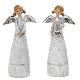 Αγγελάκι MT2801K2 8x4x18cm White-Silver Espiel