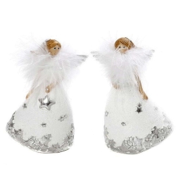 Αγγελάκι MT2813K4 6,5x4x12cm White-Silver Espiel