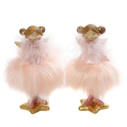 Αγγελάκι Με Γούνα MT2830K2 7x5x15,5cm Pink-Multi Espiel