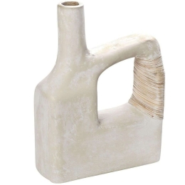 Διακοσμητικό Βάζο LIF107 24,1x10,1x31,7cm Beige Espiel Χαρτί