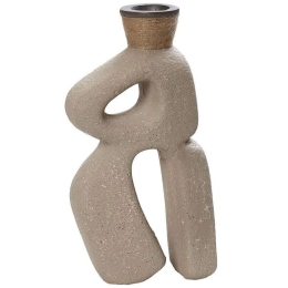 Διακοσμητικό Βάζο LIF133 23,4x12,7x43,1cm Beige Espiel Χαρτί