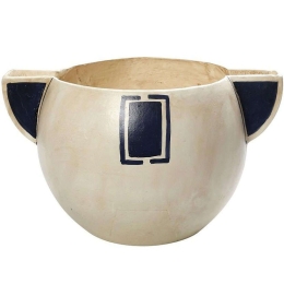 Διακοσμητικό Μπωλ LIF138 45,7x34,2x26,6cm Beige-Blue Espiel Χαρτί