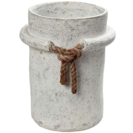 Διακοσμητικό Βάζο LIF147 24,1x24,1x29,2cm White-Brown Espiel Χαρτί