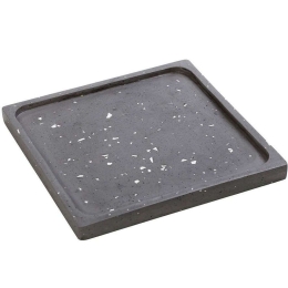 Διακοσμητική Πιατέλα Μωσαϊκό TZB102 22x22x2cm Anthracite Espiel Τσιμέντο