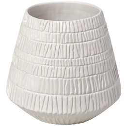 Διακοσμητικό Βάζο Scratched NFU502 25x25x22,5cm White Espiel Πορσελάνη