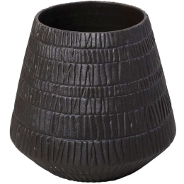 Διακοσμητικό Βάζο Scratched NFU511 28,6x28,6x26cm Dark Brown Espiel Πορσελάνη