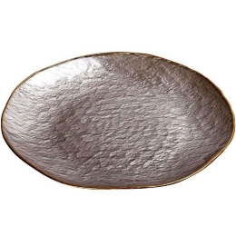 Διακοσμητική Πιατέλα Shine DAC1800 Φ28cm Silver-Gold Espiel Γυαλί