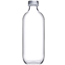 Μπουκάλι Iconic SP80401K6 6x17,8cm 360ml Clear-Silver Espiel Γυαλί