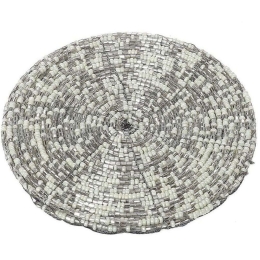 Σουβέρ YRA221K6 Φ10cm Silver Espiel Γυαλί,Πολυεστέρας