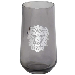 Ποτήρι Νερού Jungle Lion RAB618K6 7,8x14,8cm 470ml Grey-Silver Espiel Γυαλί