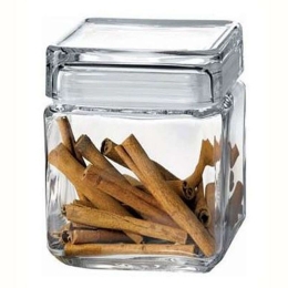 Βάζο Αποθήκευσης Landmark SP98667G1 10,8x10,8x12,4cm 750ml Clear Espiel Γυαλί