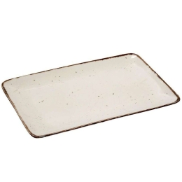 Πιατέλα Ορθογώνια Terra TLK108K6 30,5x2,5cm Cream Espiel Πορσελάνη