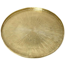 Πλατώ Σερβιρίσματος Pandora LAK303K4 Φ26,5cm Gold Espiel Αλουμίνιο