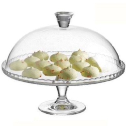 Τουρτιέρα Με Καπάκι Και Πόδι Patisserie SP95200G1 Φ32x26cm Clear Espiel Γυαλί