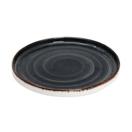 Πιάτο Πορσελάνινο Terra Step Ρηχό  Σετ 4 τμχ Tlg132K6 Φ21cm Grey Espiel Πορσελάνη