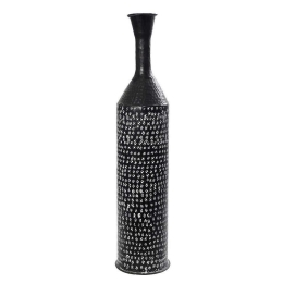 Βάζο Δαπέδου Με Ανάγλυφο Σχέδιο LAK540 19x57cm Black-White Espiel Αλουμίνιο