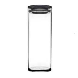 Δοχείο Αποθήκευσης Breakfast Club SP43756G2B 1230ml Clear-Grey Espiel Πλαστικό, Γυαλί