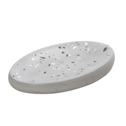 Σαπoυνοθήκη Οβάλ TZG109 14x9x2cm Grey Espiel Τσιμέντο