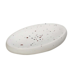 Σαπoυνοθήκη Οβάλ TZL109 14x9x2cm White Espiel Τσιμέντο