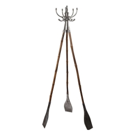 Καλόγερος Κουπιά FLA327 100x100x200cm Silver-Natural Espiel Ξύλο,Αλουμίνιο