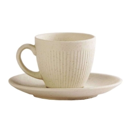 Φλιτζάνι Καφέ Με Πιατάκι Gobi OW2027K6 80ml White Espiel Πορσελάνη