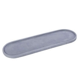 Διακοσμητική Πιατέλα Οβάλ TZU105 49x15x2cm Light Blue Espiel Τσιμέντο