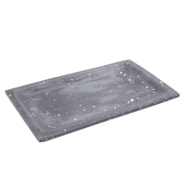 Διακοσμητική Πιατέλα Οθρογώνια TZB120 43x27x4cm Grey Espiel Τσιμέντο